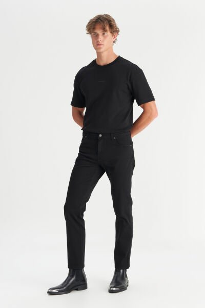 Wrangler W12S004001 Erkek Siyah Texas Slim  Kot Pantolon