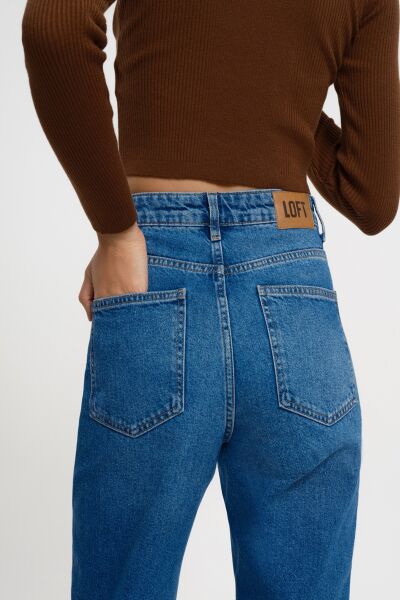 Loft 2034140 Mom Açık Mavi Kadın Kot  Pantolon