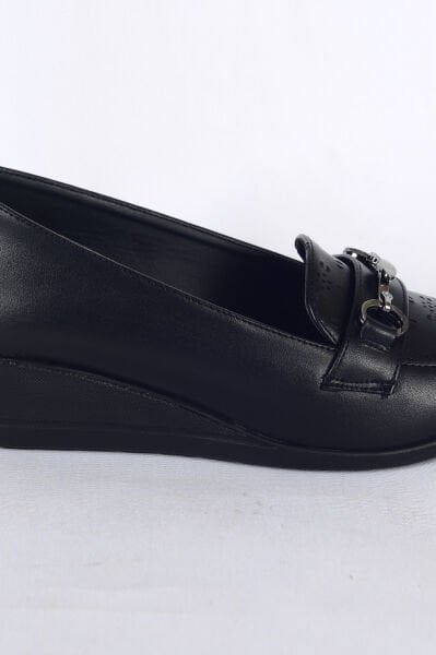 Pierre Cardin 54948 Siyah Kadın Toka Detaylı Dolgu Topuk Rahat Taban Ayakkabı