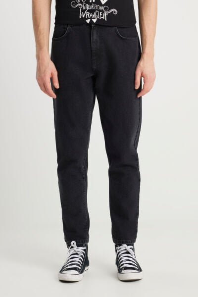 Wrangler FRNK00012001 Siyah Erkek Frank Relaxed Fit Geniş Kesim Jean Denim Kot Pantolon