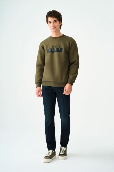 Loft LF2038034 Lacivert Erkek Ricardo Esnek Kumaş Düz Paça Normal Bel Kot Pantolon