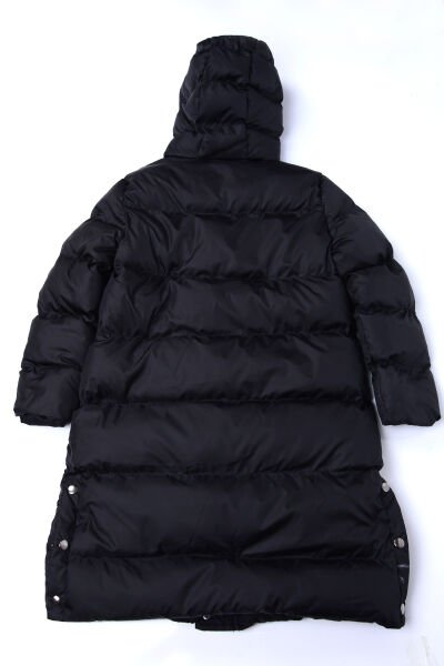 Hanece Kids 723276 9-13 Yaş Siyah Çıtçıtlı Kız Çocuk Şişme Mont