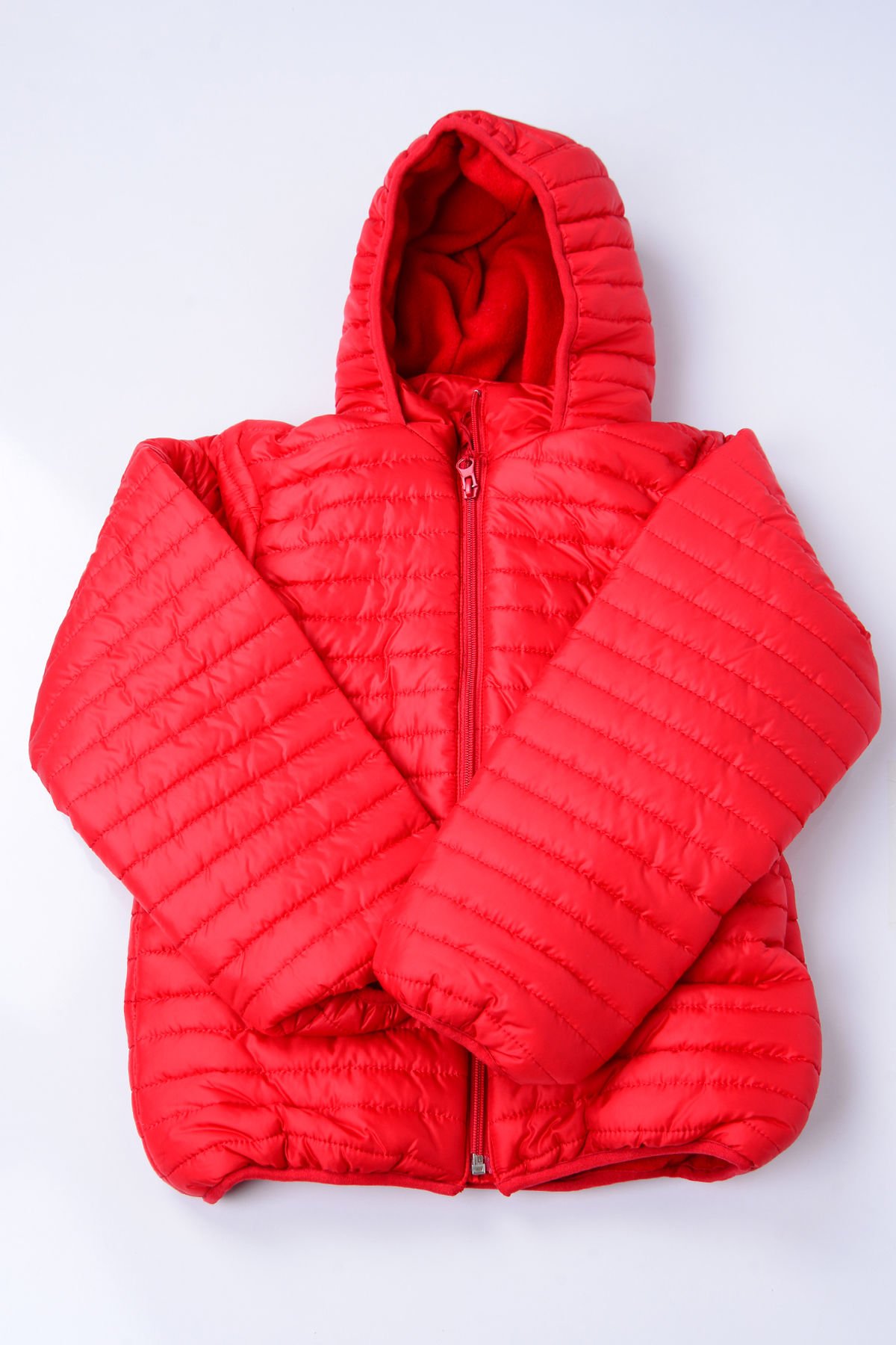 Hanece Kids 2023 6-10 Yaş Kırmızı Unisex Çocuk Şişme Mont