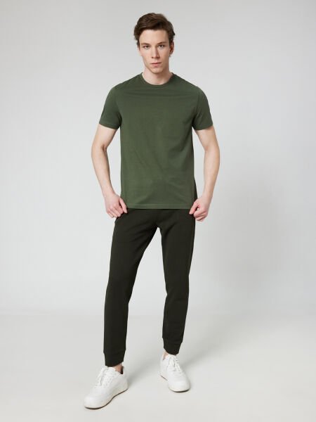 Loft 2029278 Koyu Haki Erkek Bisiklet Yaka Erkek T-Shirt
