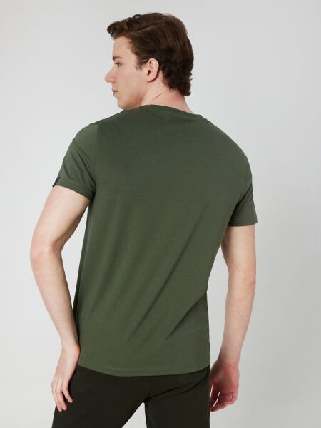 Loft 2029278 Koyu Haki Erkek Bisiklet Yaka Erkek T-Shirt