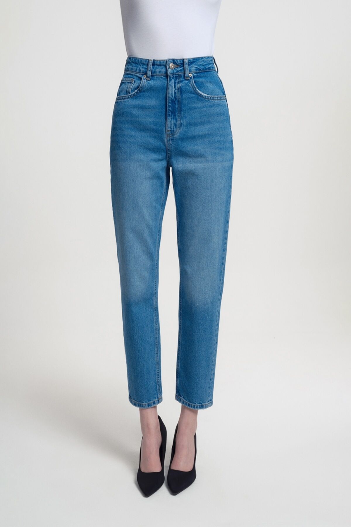 Loft 2034143 Mom Açık Mavi Kadın Kot  Pantolon