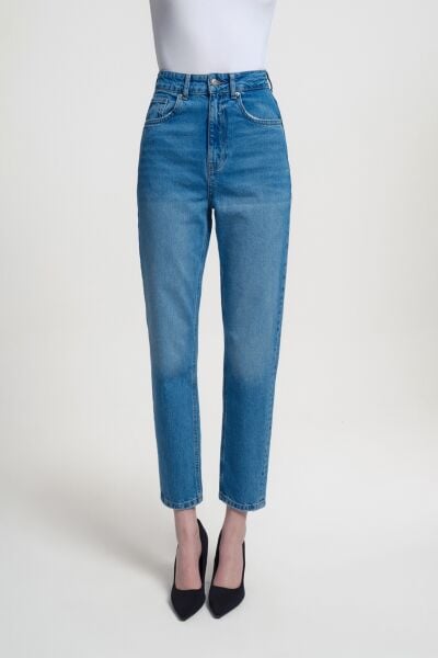 Loft 2034143 Mom Açık Mavi Kadın Kot  Pantolon