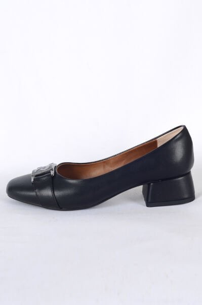 Pierre Cardin 55151 Siyah Kadın Toka Detaylı Rahat Taban Topuklu Ayakkabı