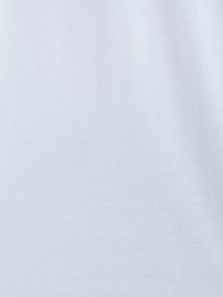 Loft 2039582 Beyaz Erkek Kabartmalı Küçük Yazılı Bisiklet Yaka T-Shirt