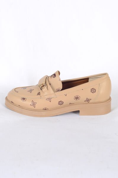 Pierre Cardin 54117  Bej Kadın Rahat Taban Laofer Ayakkabı