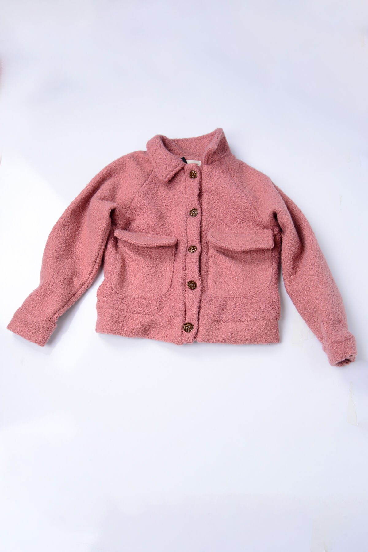 Hanece Kids 2085 9-13 Yaş Pudra Kız Çocuk Mont