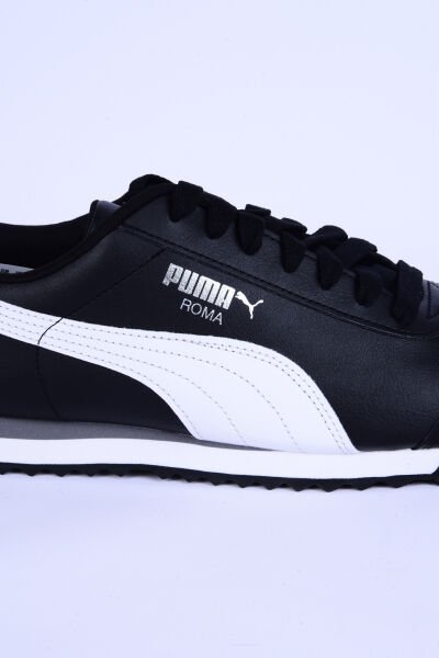 Puma 353572-11  Roma Deri Ortopedik Taban Siyah-Beyaz Sneaker Günlük Erkek Spor Ayakkabı