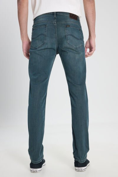 Lee L70115858 Koyu Mavi Erkek Rider Denim Plant Normal bel Daralan Paça Kot Pantalon