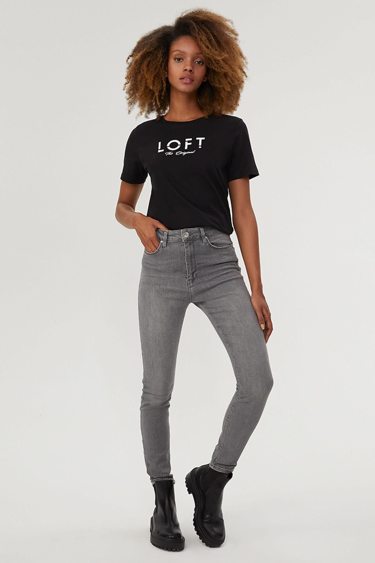 Loft 2028330 Kadın Natalıe Rubby Gri Pantolon