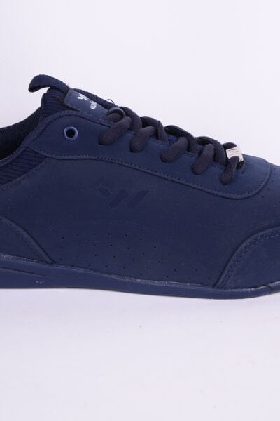 Walkway Spark M Pü Deri İnce Taban Esnek Rahat Taban Nokta Desenli Hafif Esnek Lacivert-Buz Günlük Erkek Spor Ayakkabı