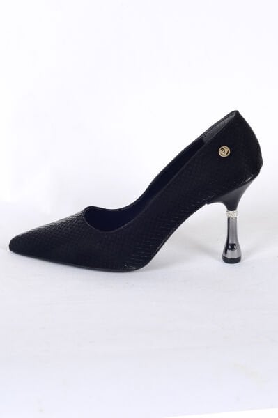 Pierre Cardin 55021  Siyah Kadın Topuğu Gold Detaylı Topuklu Ayakkabı