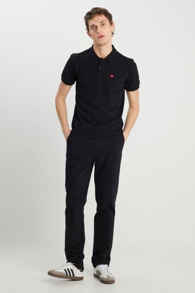 Wrangler MW7D5K4XX2T001 Siyah Erkek Kırılmaz Polo Yaka T-shirt