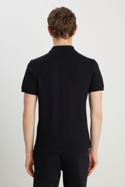 Wrangler MW7D5K4XX2T001 Siyah Erkek Kırılmaz Polo Yaka T-shirt