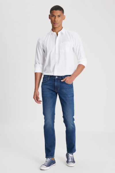 Lee L70700024381 Mavi Erkek Dare Pamuklu Straight Fit Cepli Esnek Jean Denim Kot Pantolon