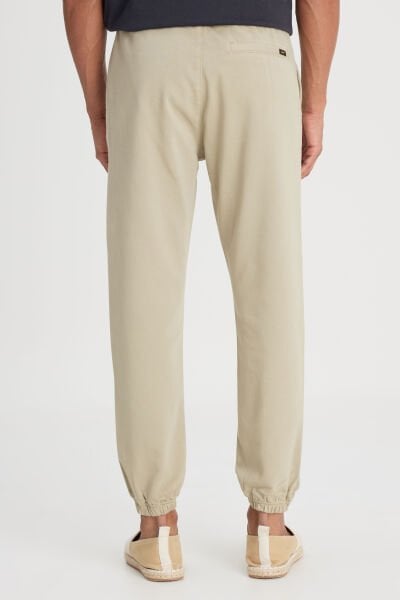 Lee LM04009299 Jogger Non Denim Açık Yeşil Erkek Belden Lastikli Ve İp Detaylı Pantalon