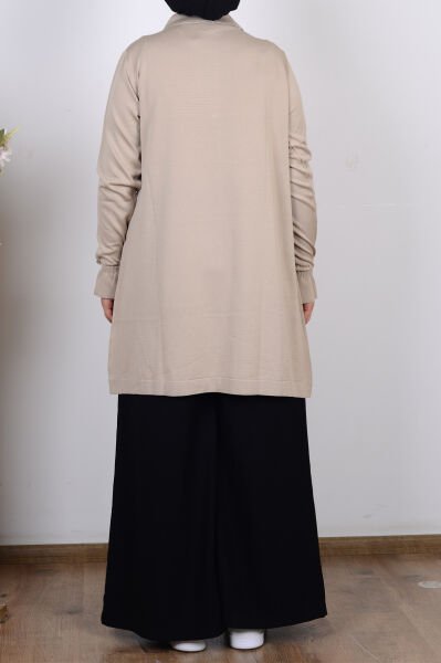 Armine 25YTD4115 Koyu Taş Kadın Polo Yaka Triko Hırka