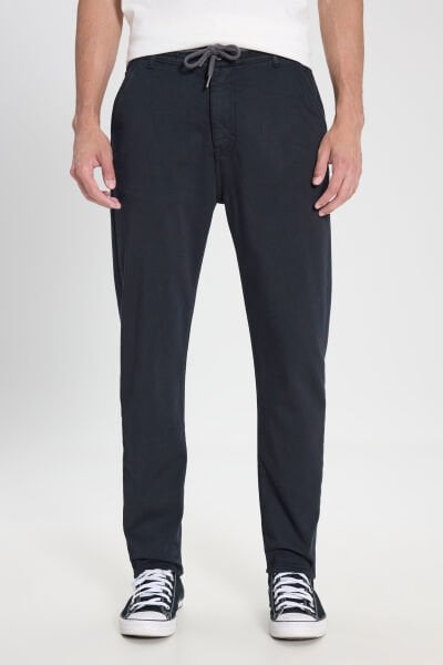 Lee LM043002003 Jogger Non Denim Antrasit  Erkek Belden Lastikli Ve İp Detaylı Pantalon