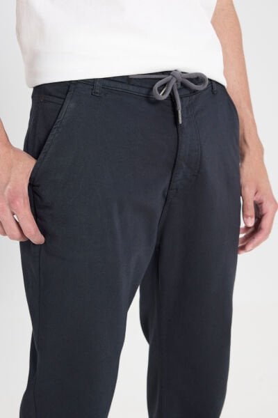 Lee LM043002003 Jogger Non Denim Antrasit  Erkek Belden Lastikli Ve İp Detaylı Pantalon