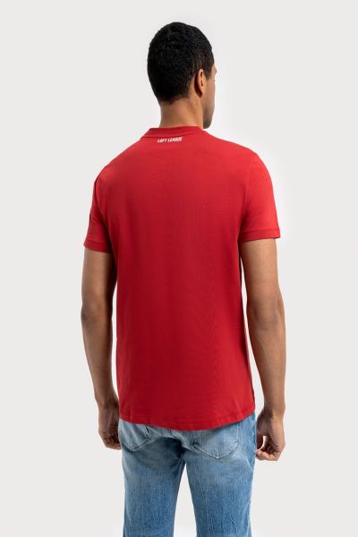 Loft 2035973 Kırmızı Erkek Regular Fit Bisiklet Yaka Normal Kesim Loft Baskılı %100 Pamuk Tşört
