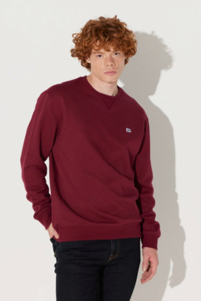Lee L81IRYA84 Bordo Biskilet Yaka Erkek Sweatshirt