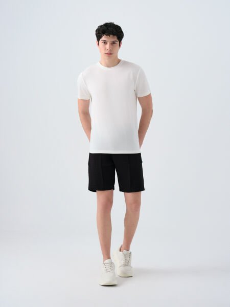 Loft 2038850 Ekru Erkek Regular Fit Bisiklet Yaka T-shirt