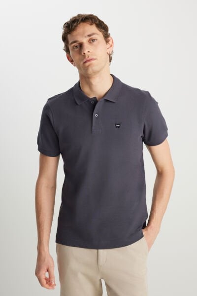 Wrangler MW7D5K4XX2T003 Antrasit Erkek Kırılmaz Polo Yaka T-shirt