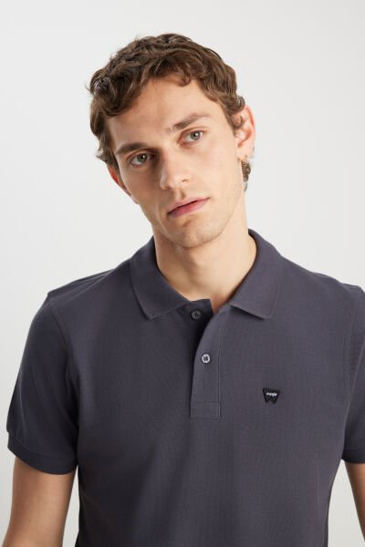 Wrangler MW7D5K4XX2T003 Antrasit Erkek Kırılmaz Polo Yaka T-shirt