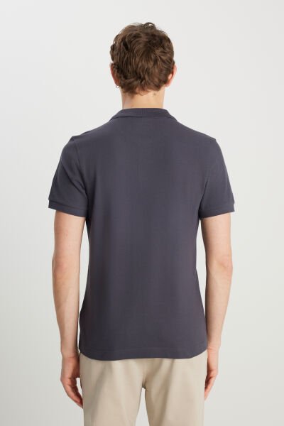 Wrangler MW7D5K4XX2T003 Antrasit Erkek Kırılmaz Polo Yaka T-shirt