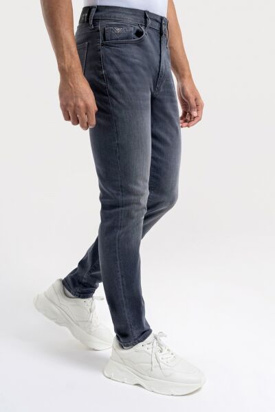 Loft 2035701 Gri Erkek Ricardo Slim Fit Normal Bel Daralan Paça Kot Pantolon