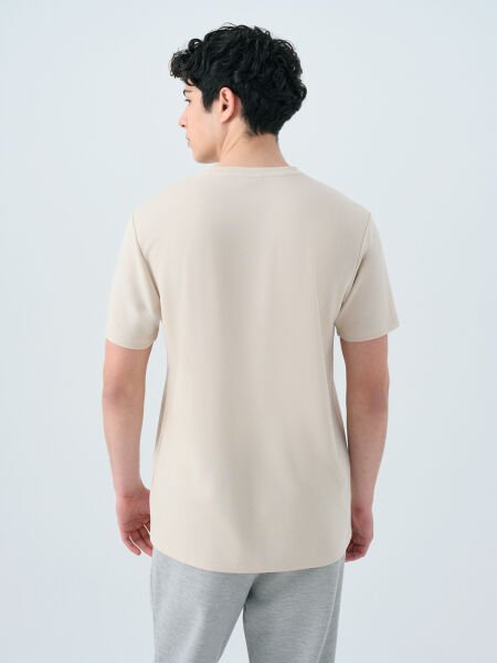 Loft 2038850 Taş Erkek Regular Fit Bisiklet Yaka T-shirt