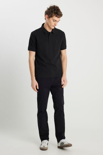 Wrangler W2510720001 Siyah Erkek Polo Yaka T-shirt