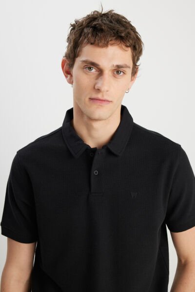 Wrangler W2510720001 Siyah Erkek Polo Yaka T-shirt