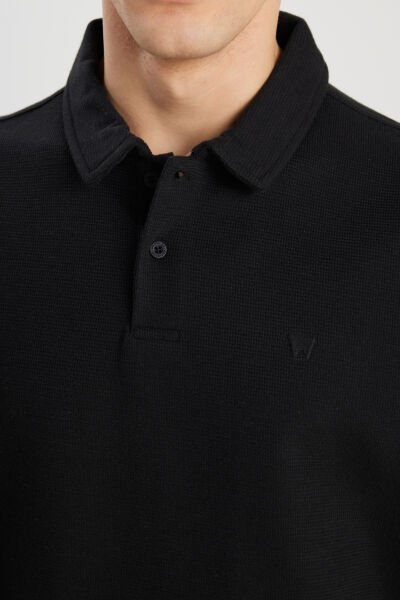 Wrangler W2510720001 Siyah Erkek Polo Yaka T-shirt