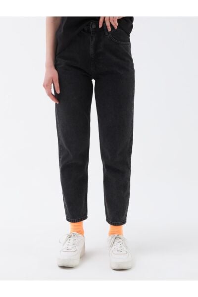 Loft 2029585 Kadın Füme Mom Jean Pantolon