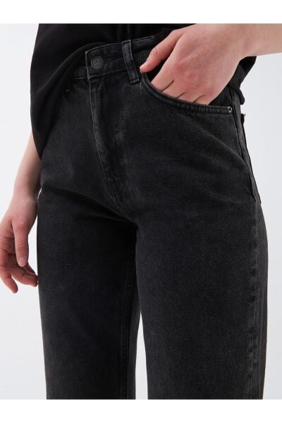 Loft 2029585 Kadın Füme Mom Jean Pantolon