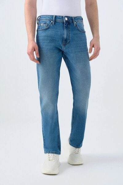 Loft LF2037015 Mavi Erkek Terrybrown Slim Fit Nefes Alan Esnek Rahat Kot Pantolon