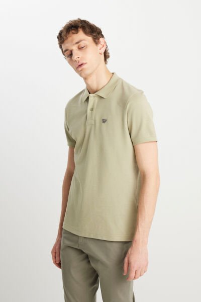 Wrangler MW7D5K4XX2T37Y Yeşil Erkek Kırılmaz Polo Yaka T-shirt