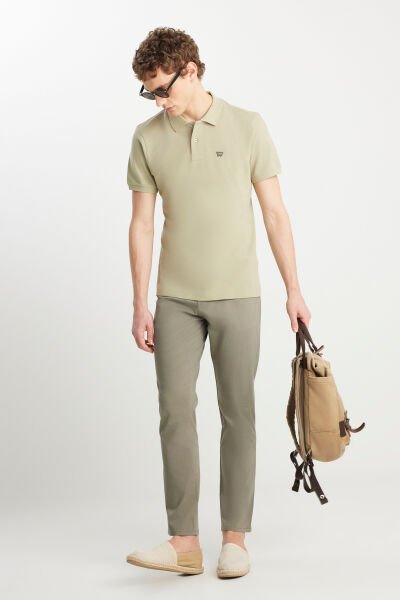 Wrangler MW7D5K4XX2T37Y Yeşil Erkek Kırılmaz Polo Yaka T-shirt