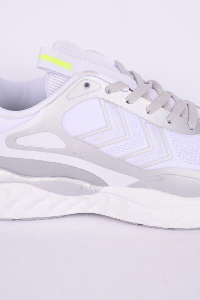 Hummel 900485-9001  Bubblegum Ortopedik Taban Fileli Suni Deri Detaylı Faylon Taban Bağcıklı Yüksek Taban Hafif Esnek Beyaz-Gri Günlük Unisex Spor Ayakkabı