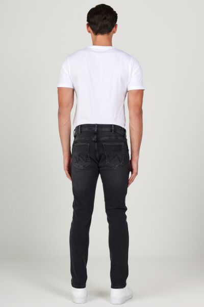 Wrangler W18S02958 Larston Füme Erkek Silim Tapared Kot Pantalon