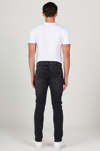 Wrangler W18S02958 Larston Füme Erkek Silim Tapared Kot Pantalon