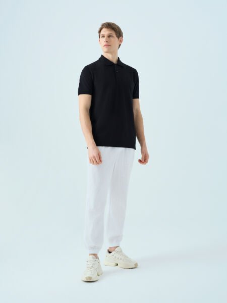 Loft 2035136 Siyah  Erkek %100 Pamuk Polo Yaka T-shirt