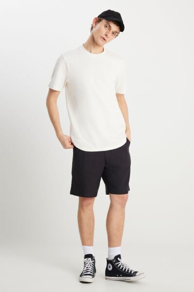 Wrangler W2510718104 Ekru Erkek Regular Fit Bisiklet Yaka T-shirt