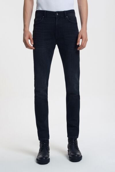 Loft 2034691 Siyah Erkek Ricardo Slim Fit Normal Bel Kot Pantolon
