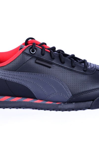 Puma 308067-01 Ferrrari Roma Via Deri Rahat Taban Siyah-Kırmızı Günlük Erkek Spor Ayakkabı